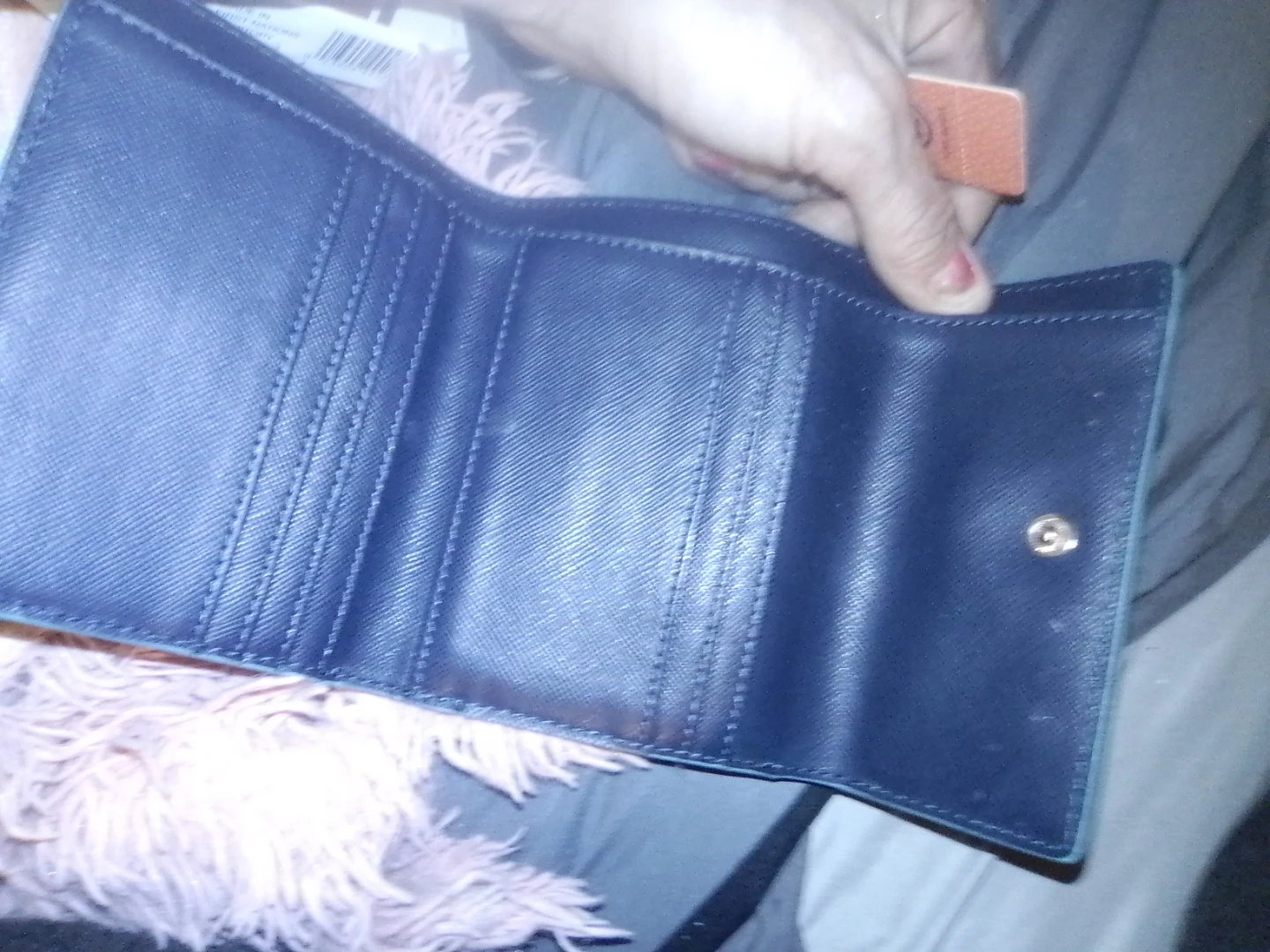 Tory Burch Robinson French Tri-Fold Wallet - Turq - photo 2