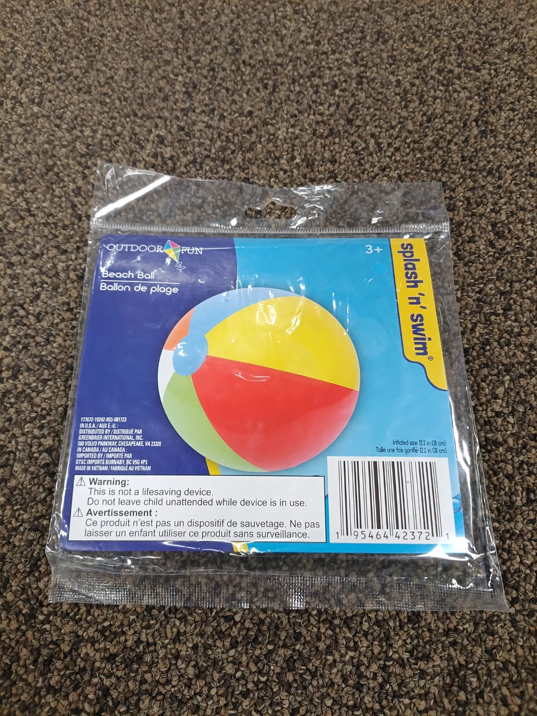Splash 'n Swim Inflatable Beach Ball