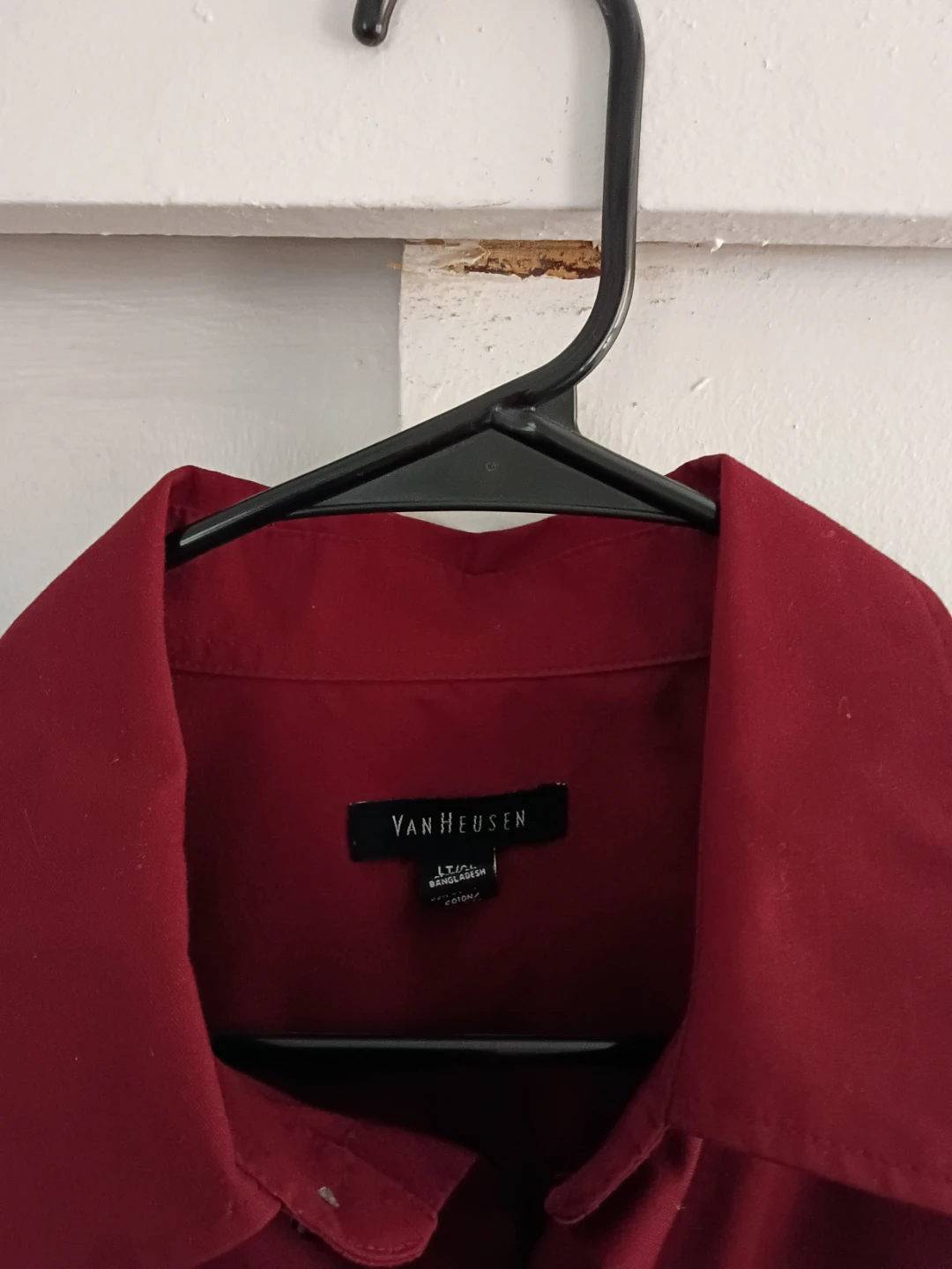 Van Heusen Burgundy Long Sleeve Dress Shirt