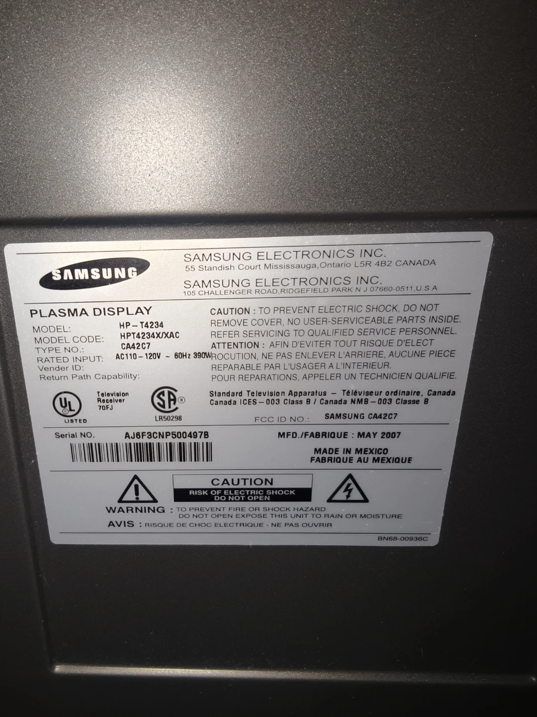 Samsung 42in TV (not a smart tv) - photo 5