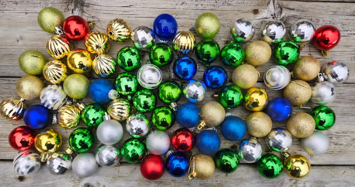 Multi colour and texture holiday ornaments. $15 for all!