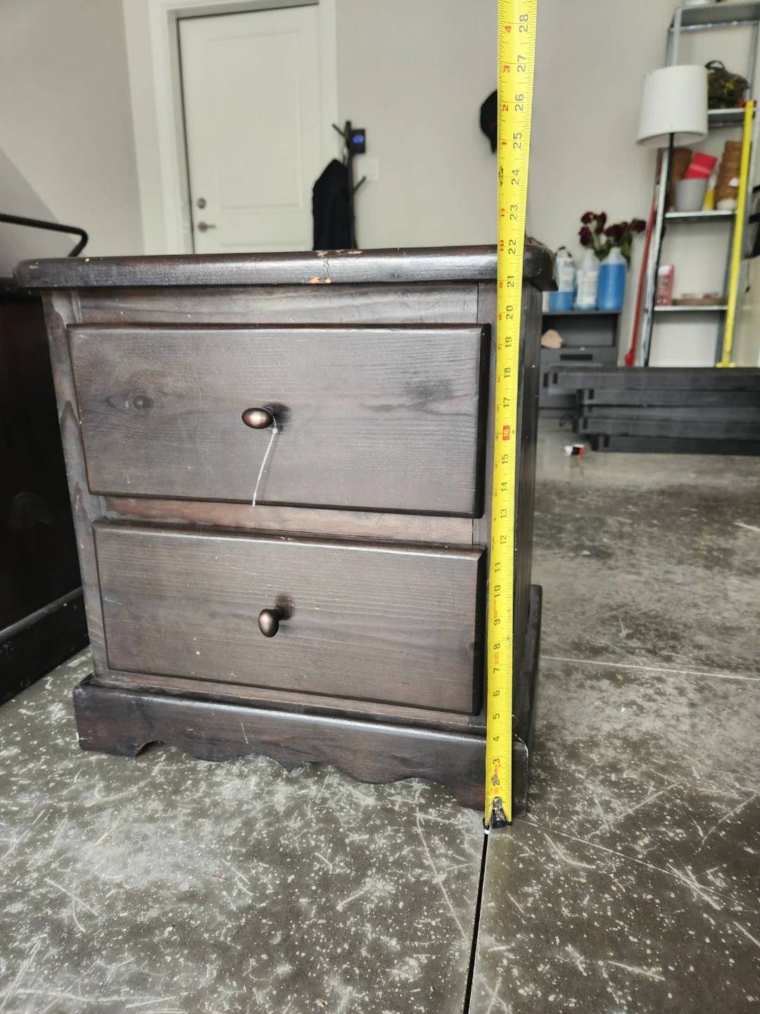 Wooden Nightstand with 2 Drawers - photo 4