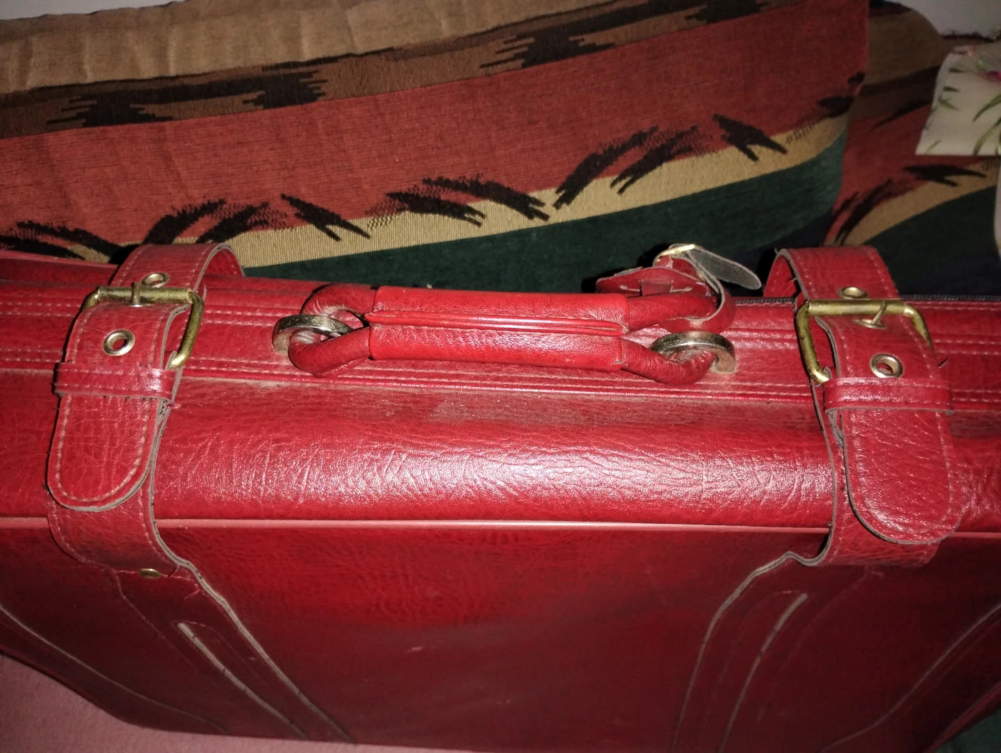Vintage Burgundy Red Suitcase (Sears Brand) - photo 2