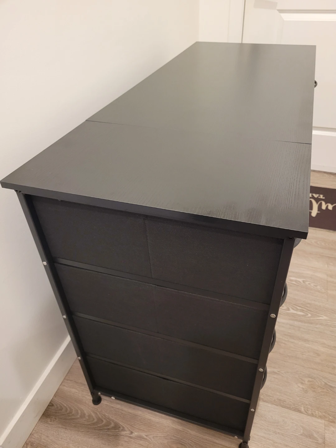 Black Metal Desk with Fabric Drawers - photo 4