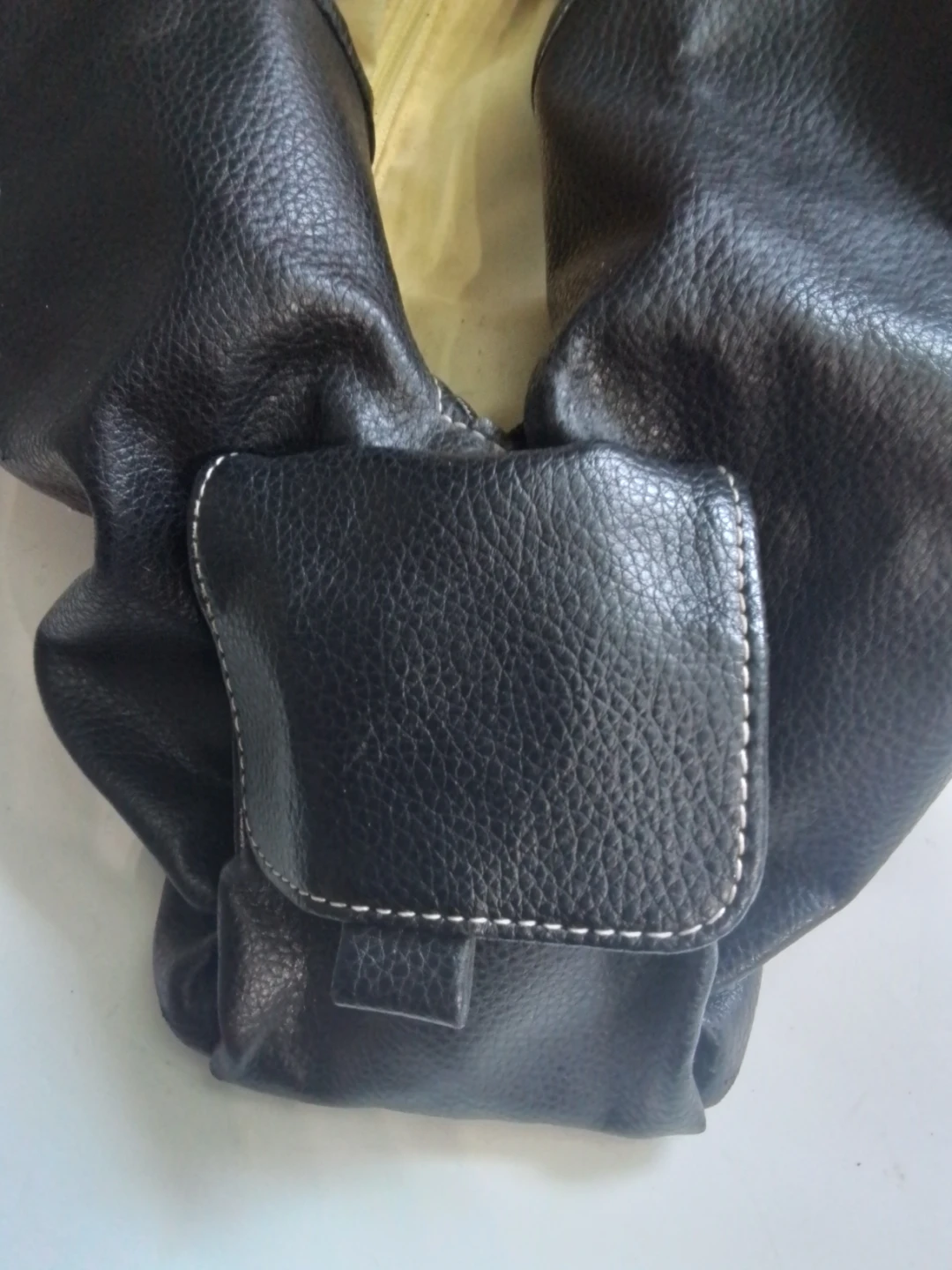 Black Faux Leather Hobo Handbag - photo 2