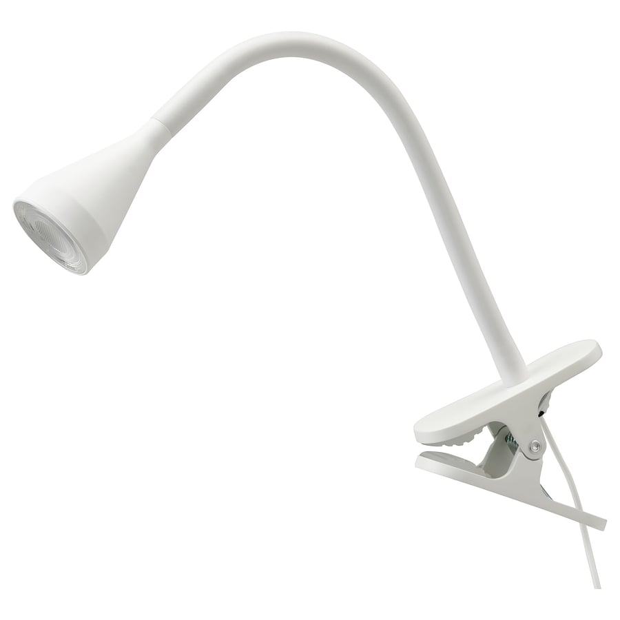 IKEA White Clip-On Reading Lamp - photo 3