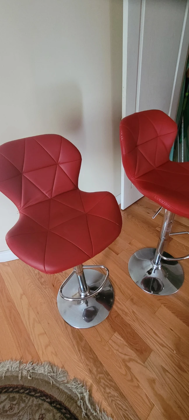 Pink Adjustable Bar Stools – $80 for Both