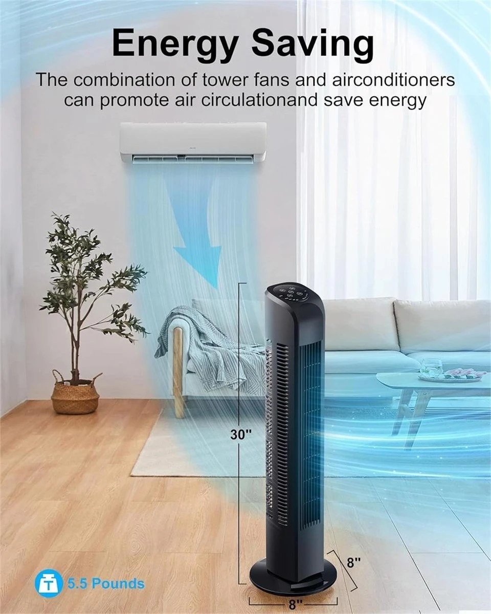 Brand New Black Tower Fan with Remote - photo 2
