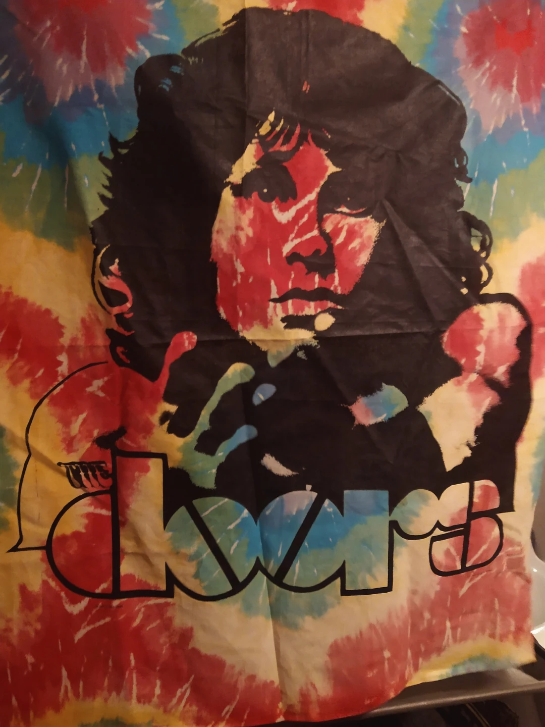 Vintage 1991 The Doors & Jim Morrison Tie-Dye Tapestry 45"× 34" - photo 4