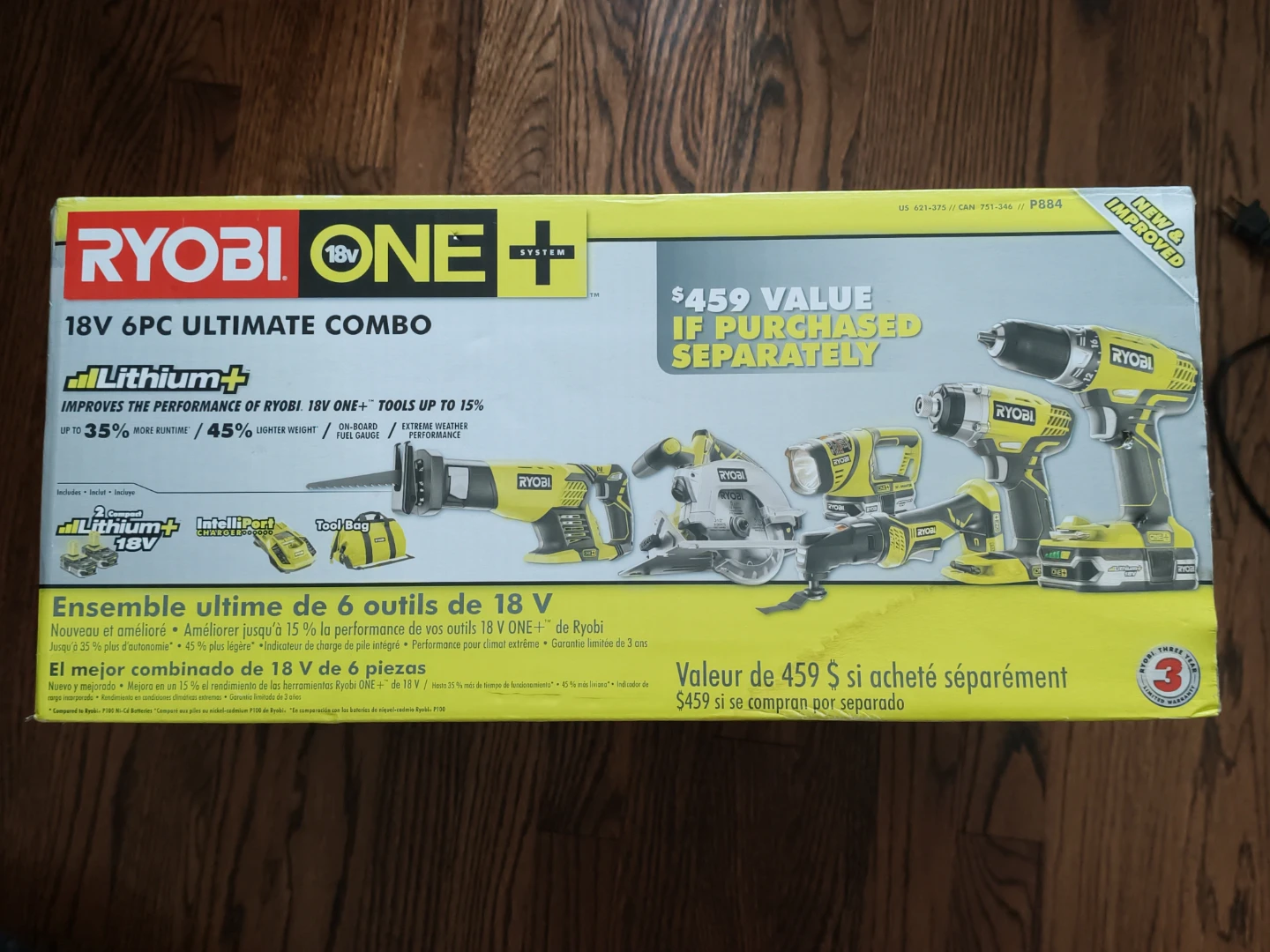 RYOBI P884 6-Tool Combo Kit