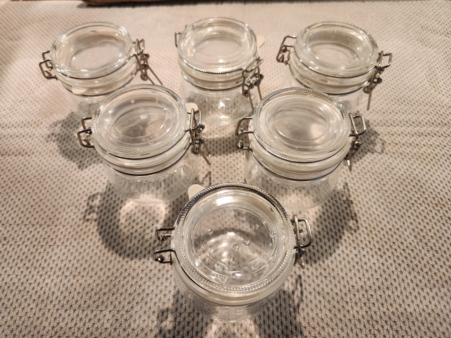 Set of 6 Ikea Mini Glass Jars with Clamp Lids