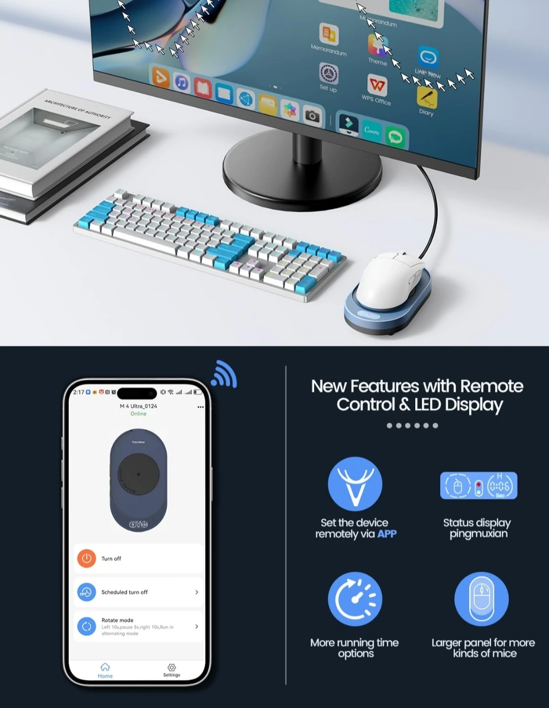 Brand New Vaydeer M4 Ultra Mouse Mover - App Control & Timer - photo 2