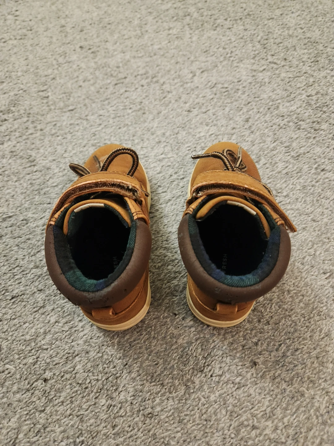 Brown Lace-up velcro Boots, Toddler Kids Size 9 - photo 3