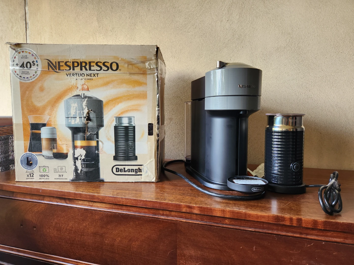 Nespresso Vertuo Next Coffee Machine with Aeroccino Milk Frother - photo 4