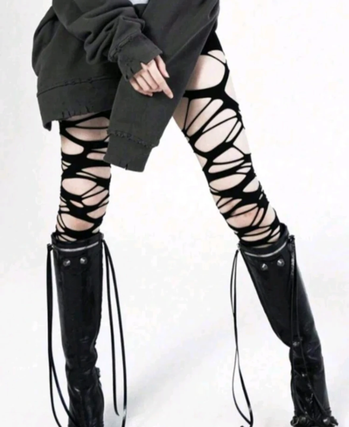 Black Ripped Tights - photo 3