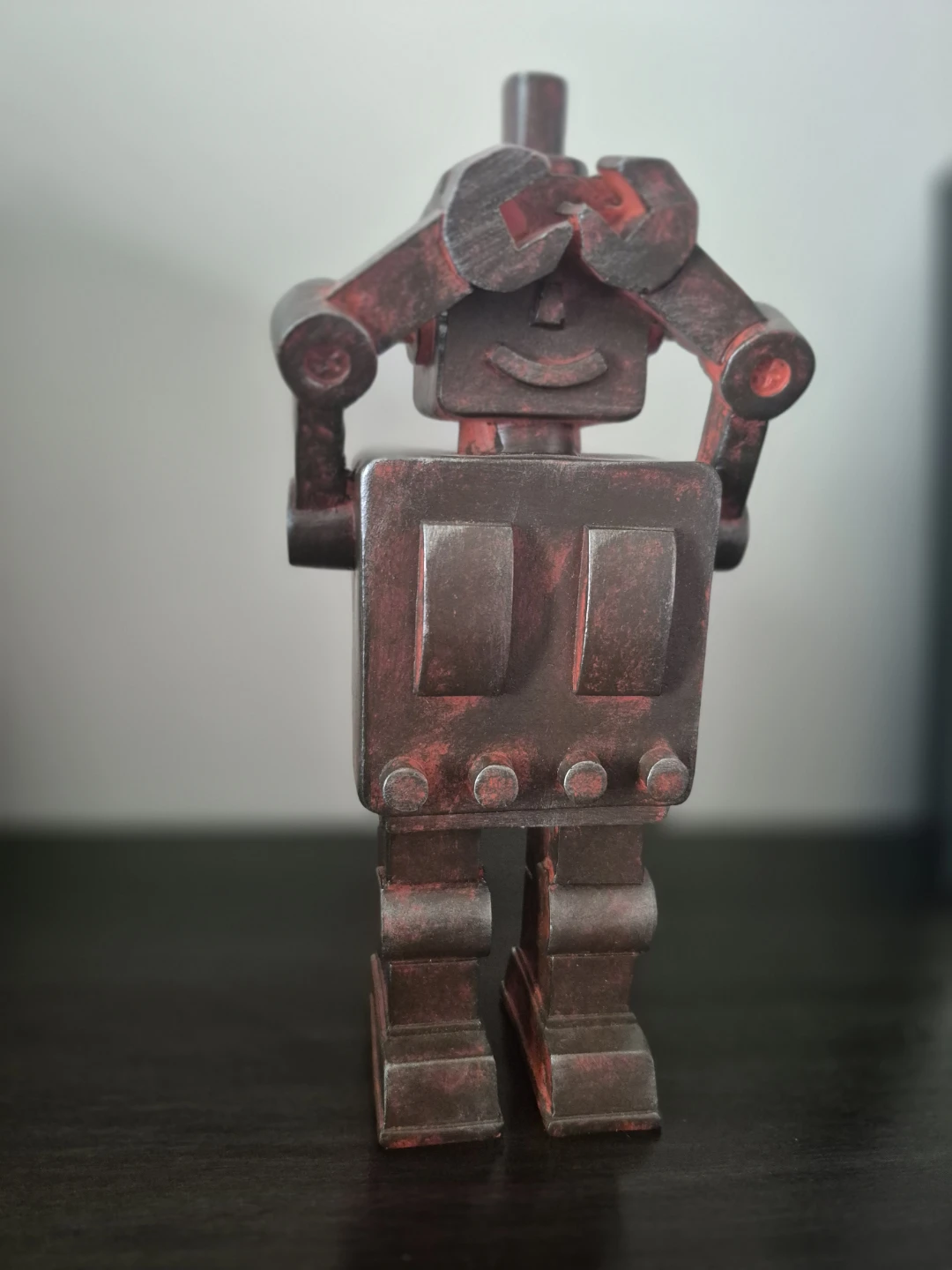 Rustic Robot Figurine ceramic