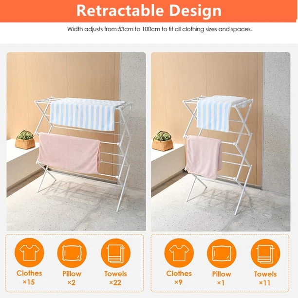 (BRAND NEW) Expandable Laundry Clothes Drying Rack, - photo 3