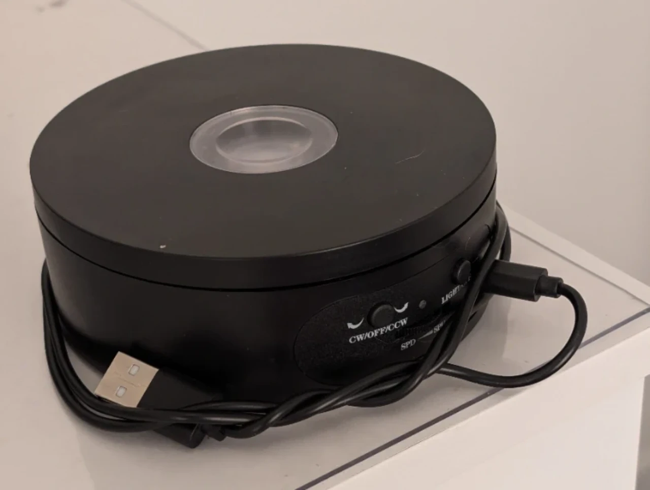 YVV LED Rotating Display Stand with Lights