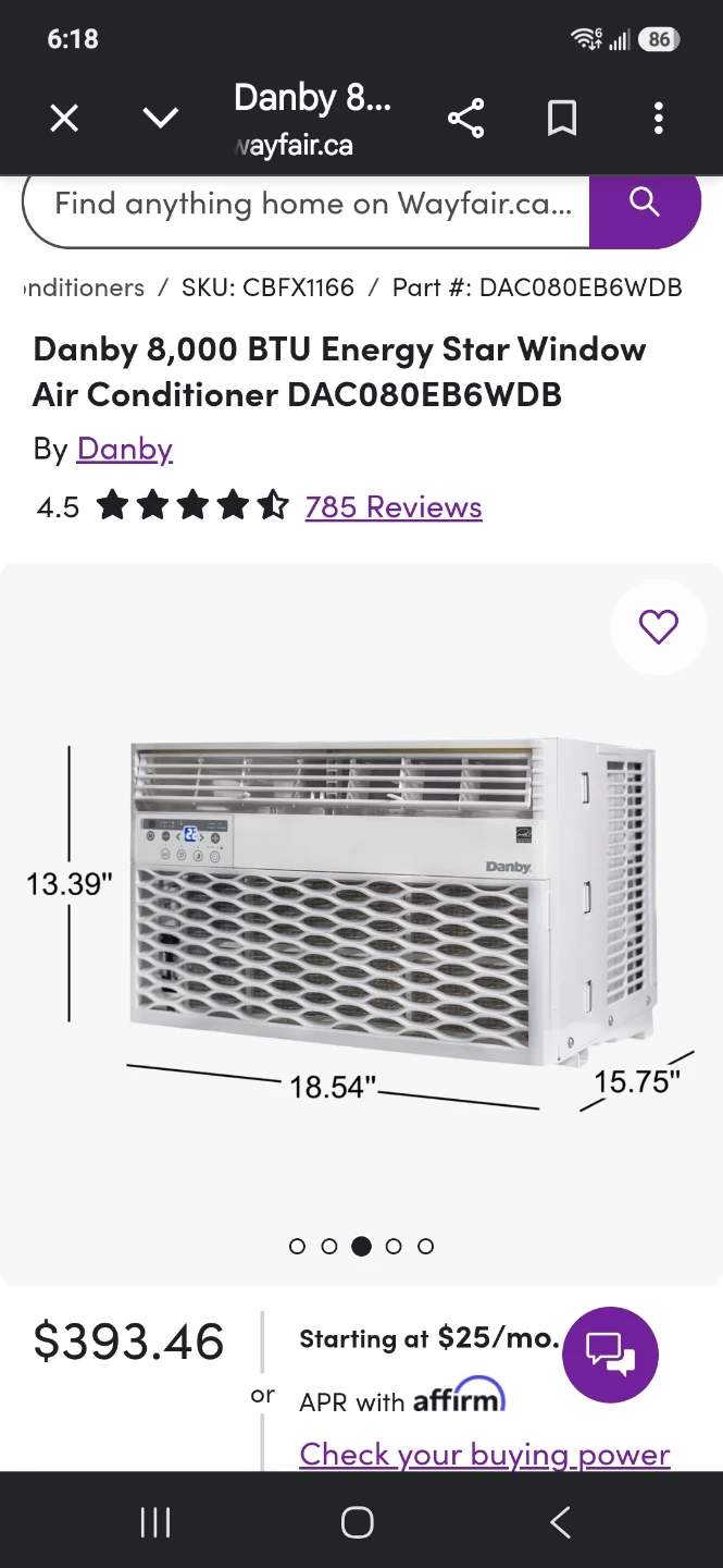 Danby 8,000 BTU Energy Star Window Air Conditioner - photo 2