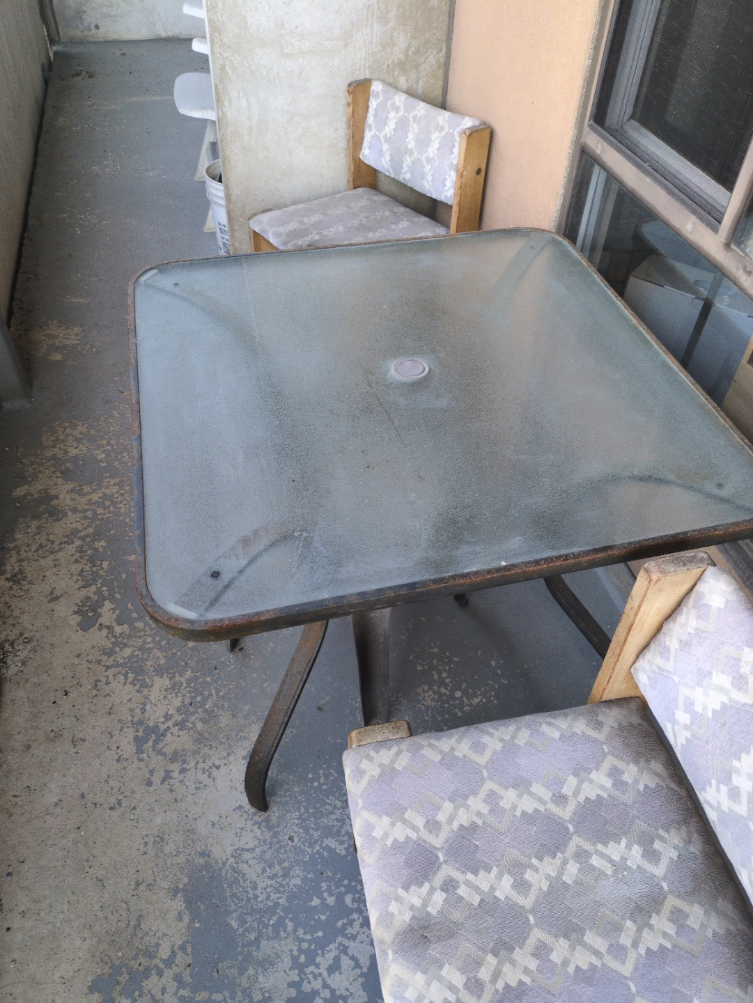 Glass Top Patio Table