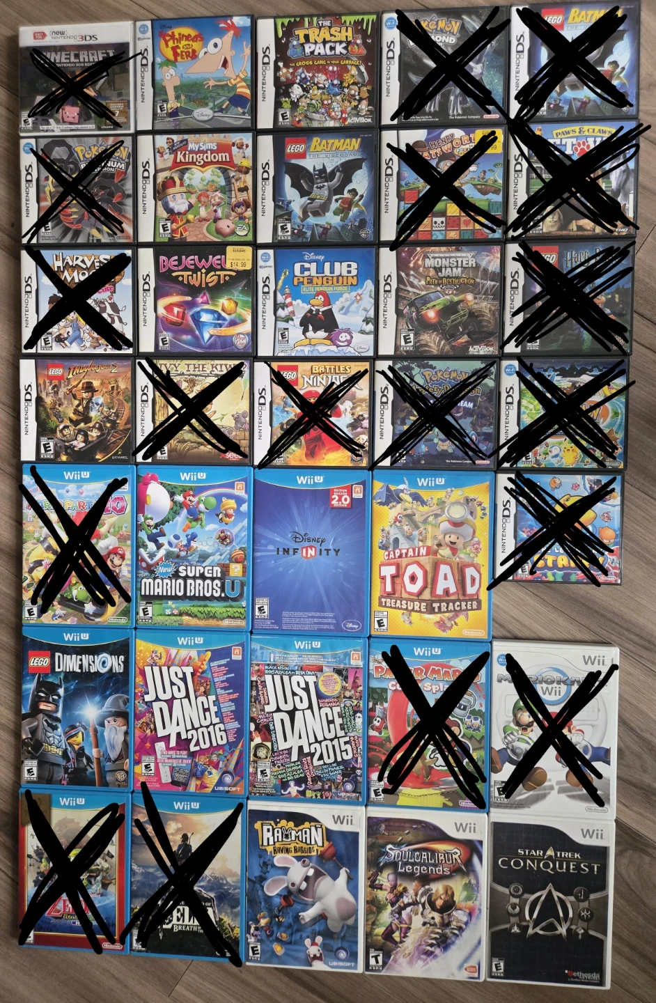 Wii U, Wii, and Nintendo DS Video Games Bundle