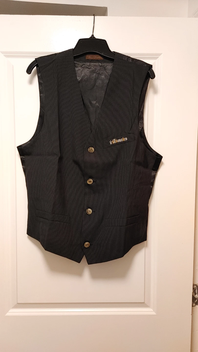 TAILLONAIRE Striped Vest - Size XL