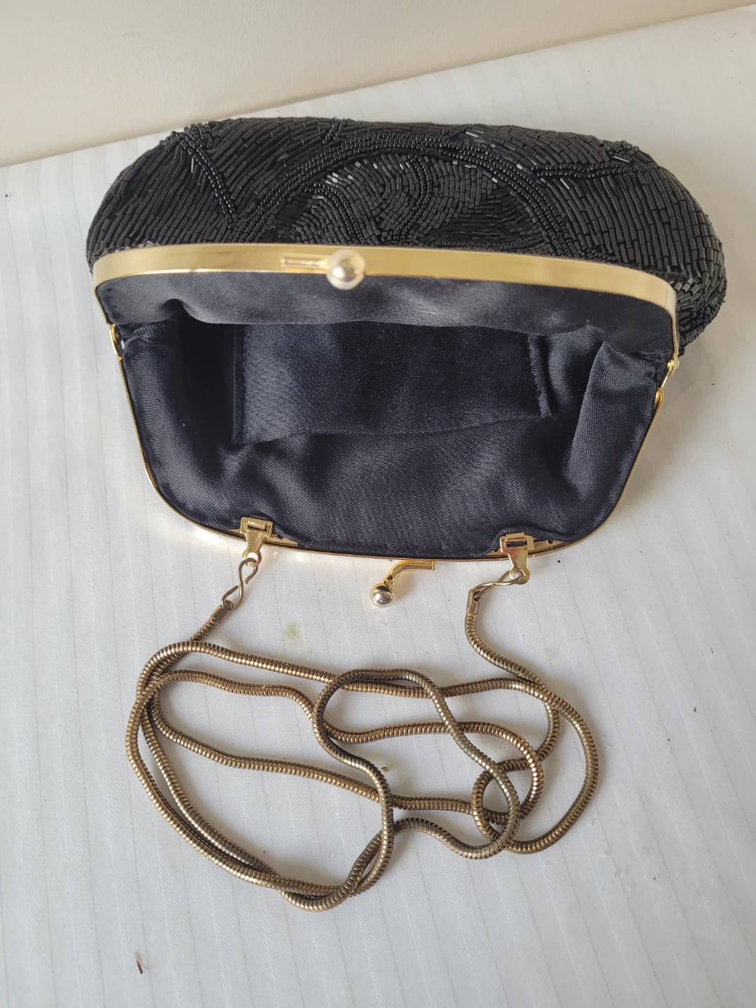Beaded Evening Clutch with Chain Strap - photo 2