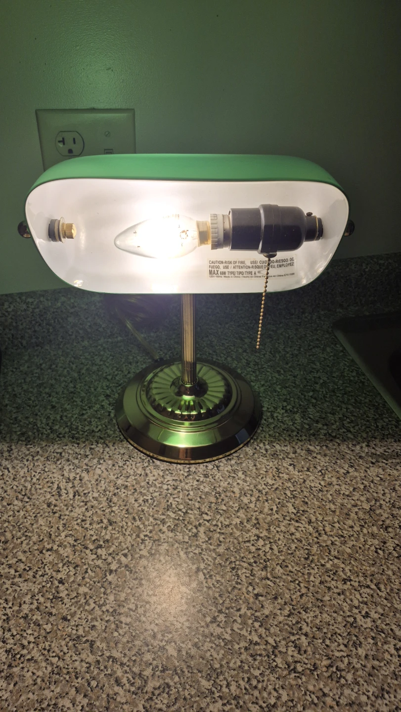 Banker's Lamp with Bulb 💡 - photo 3