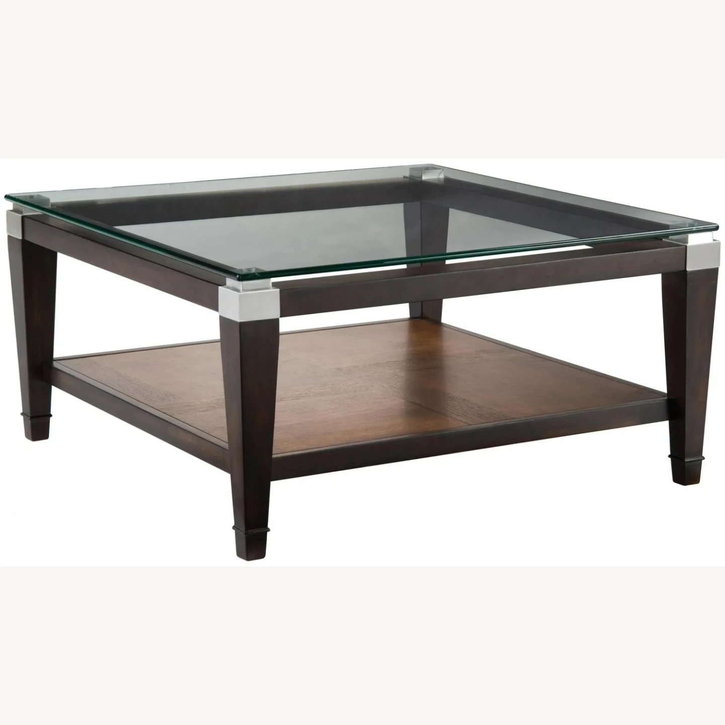 Raymour & Flanigan Dunhill Square Glass Coffee Table