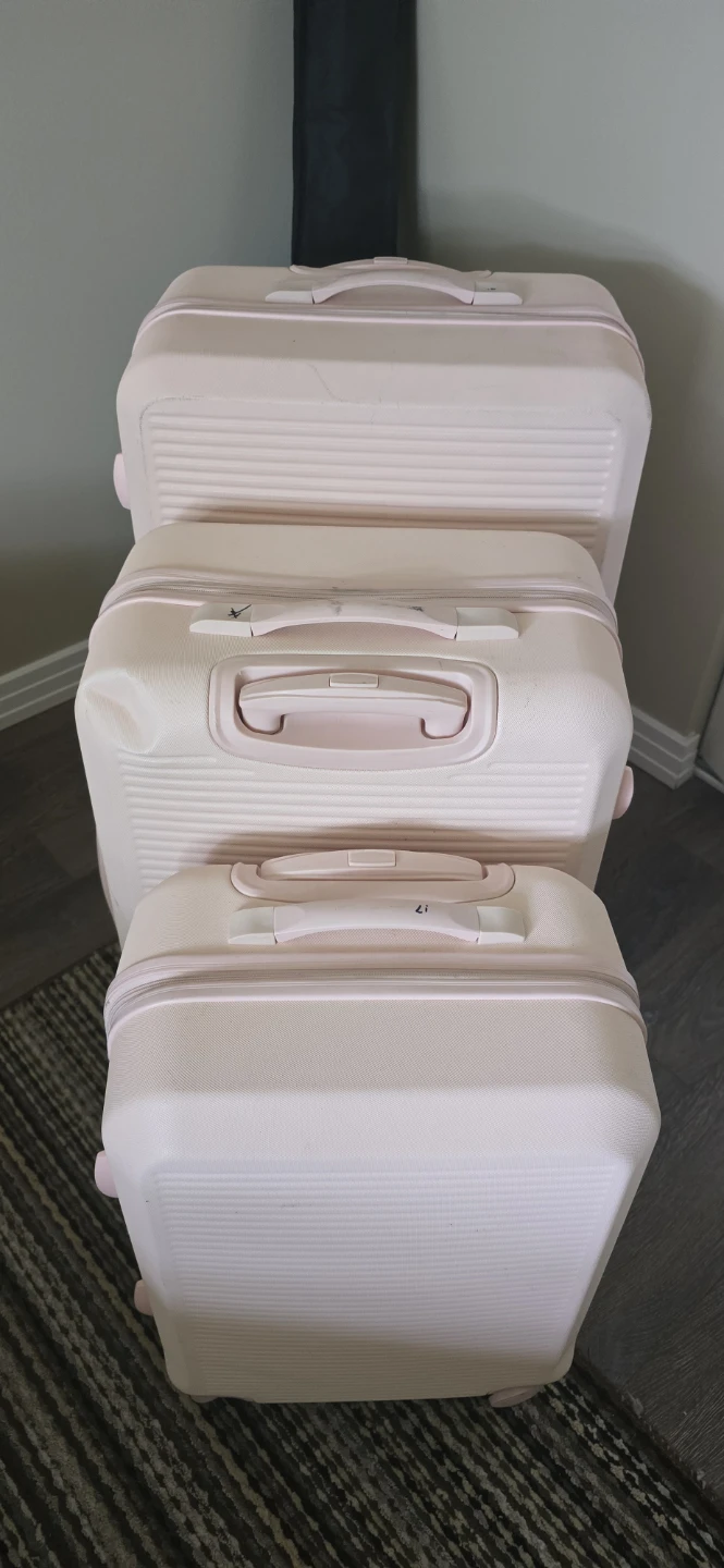 Set of 3 Pink Luggage - Hardshell Suitcases