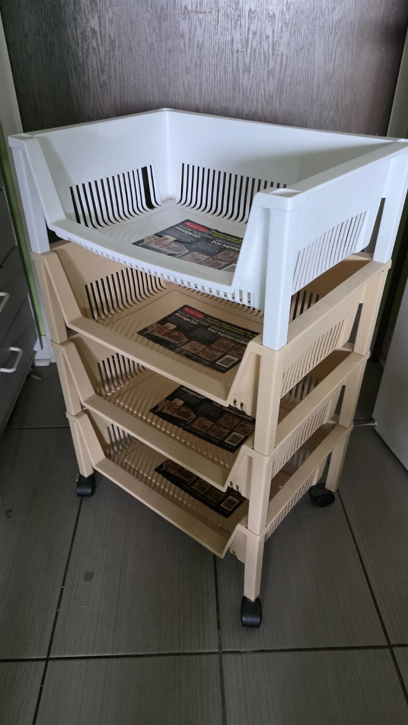 Rubbermaid Stackable Storage Bins with Wheels