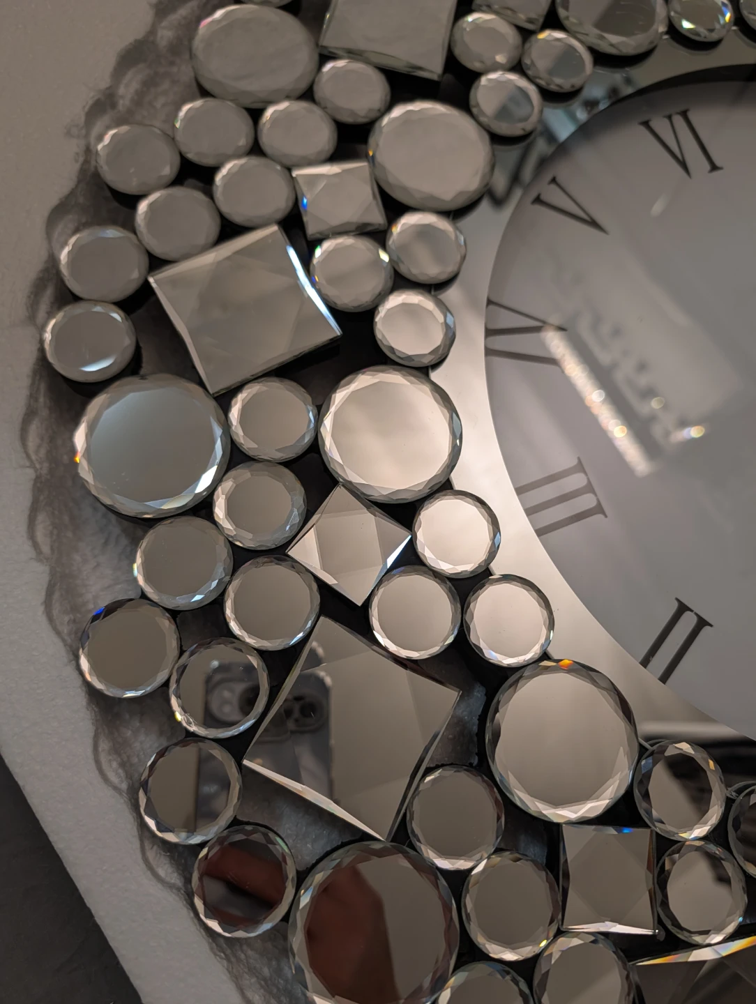 Decorative Wall Clock with Mirrored Accents - photo 5