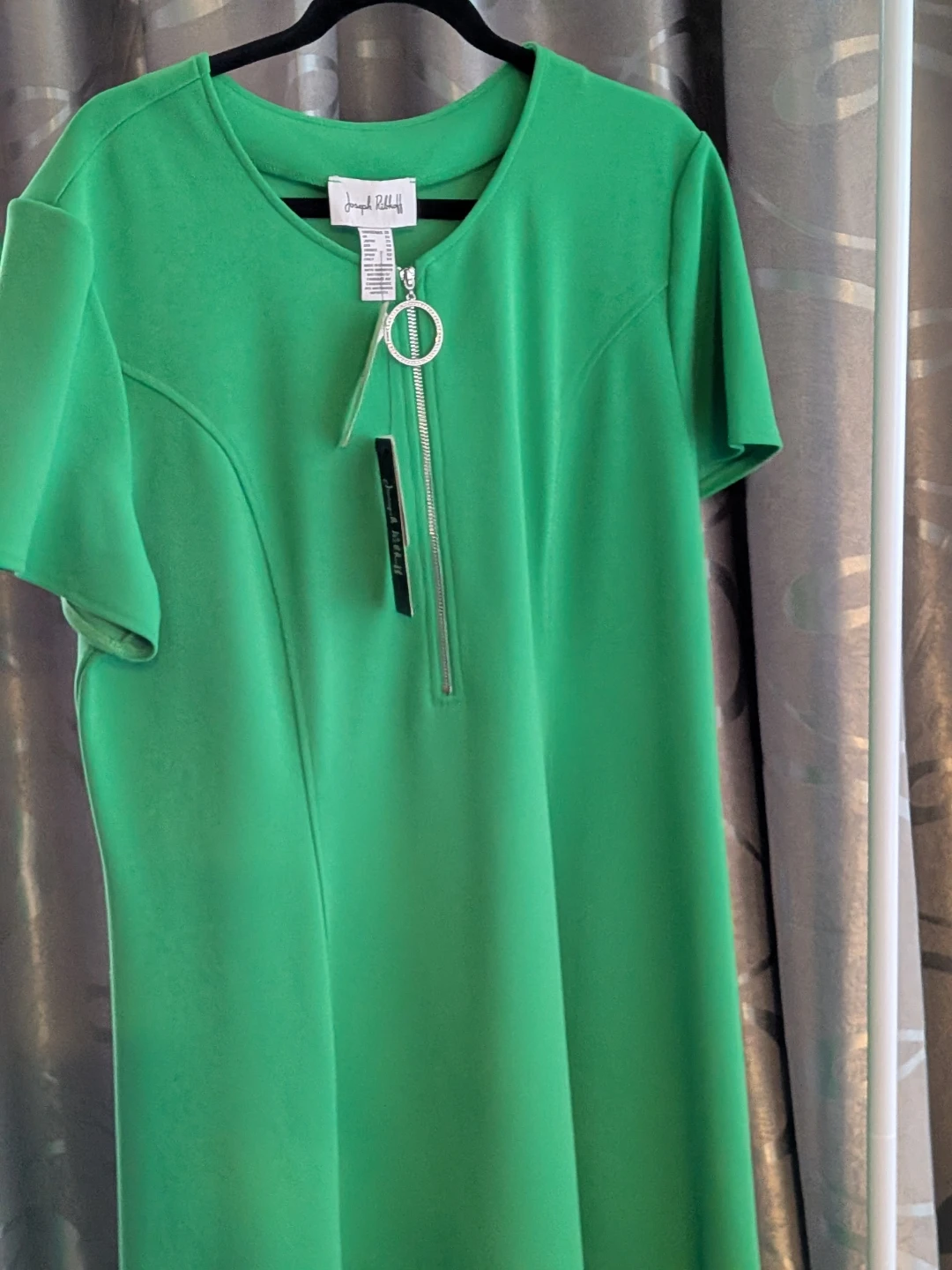 Joseph Ribkoff Green Short Sleeve Zipper Dress - photo 2