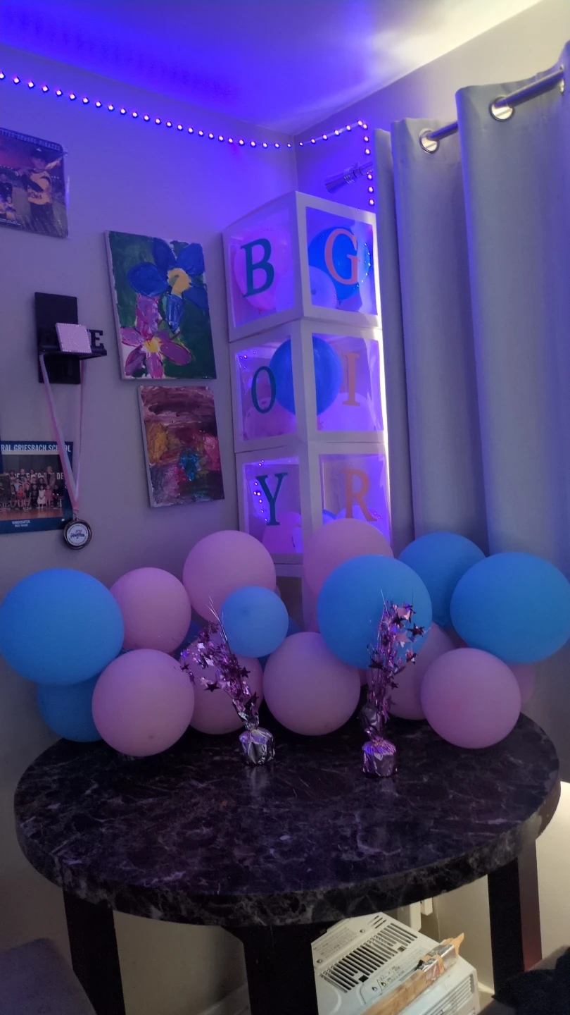 Baby Shower "Football or Pom Poms" Gender Reveal Decor Set