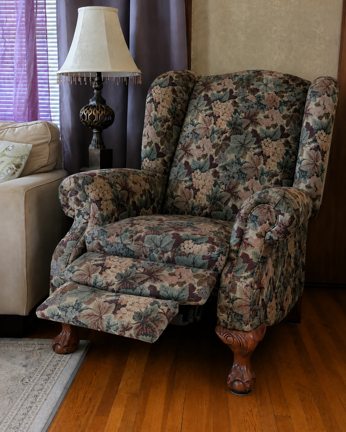 2 x Floral Recliner Armchair