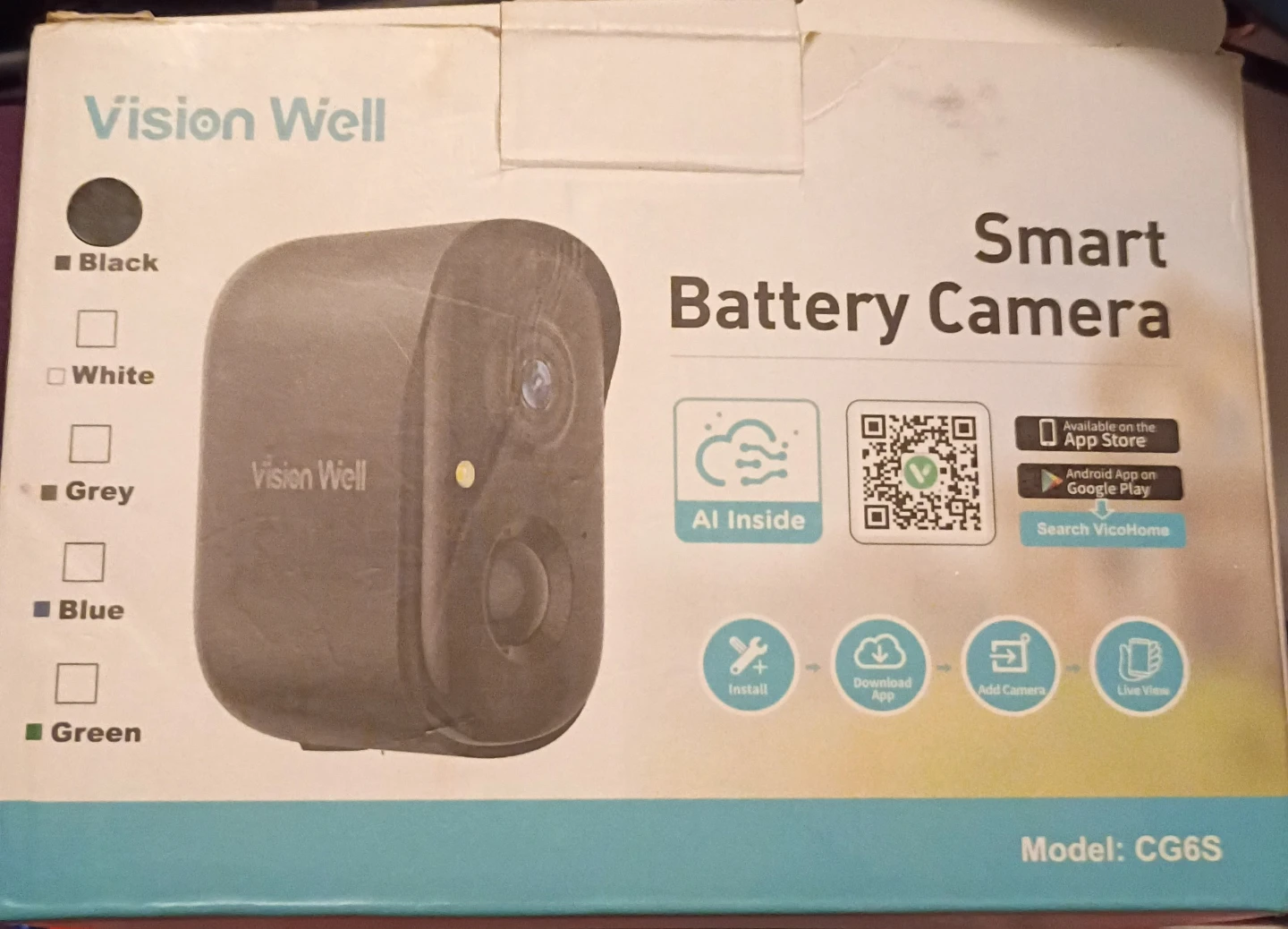 Vision Well Smart Battery Camera Model CG6S