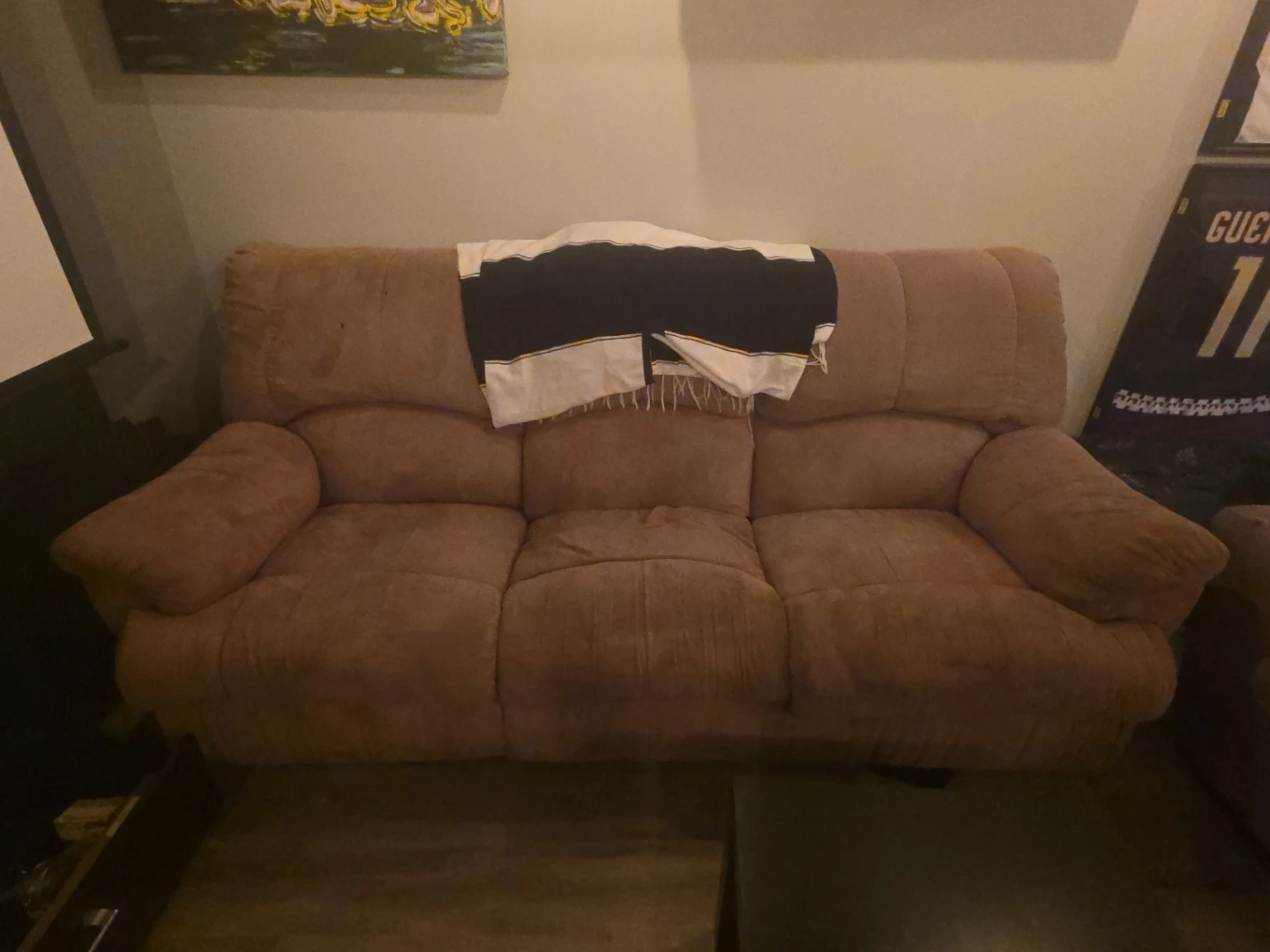 Brown Reclining Sofa