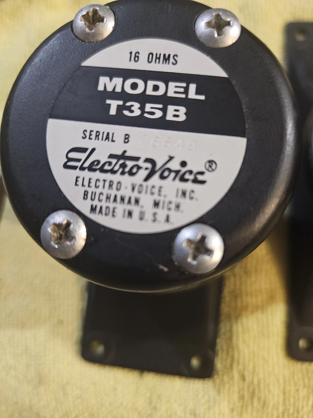Electro-Voice T35B Horn Tweeter Pair - photo 3
