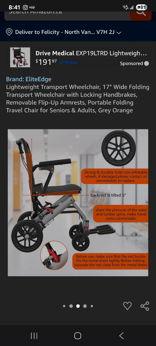 Lightweight Transport Wheelchair, New - photo 3