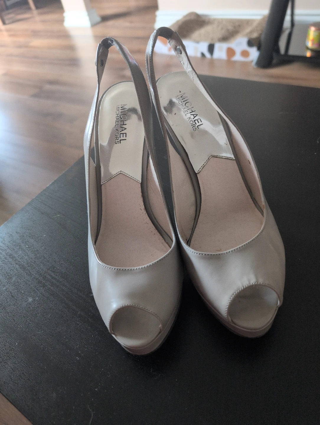 Michael Kors Women's Peep-Toe Slingback Heels