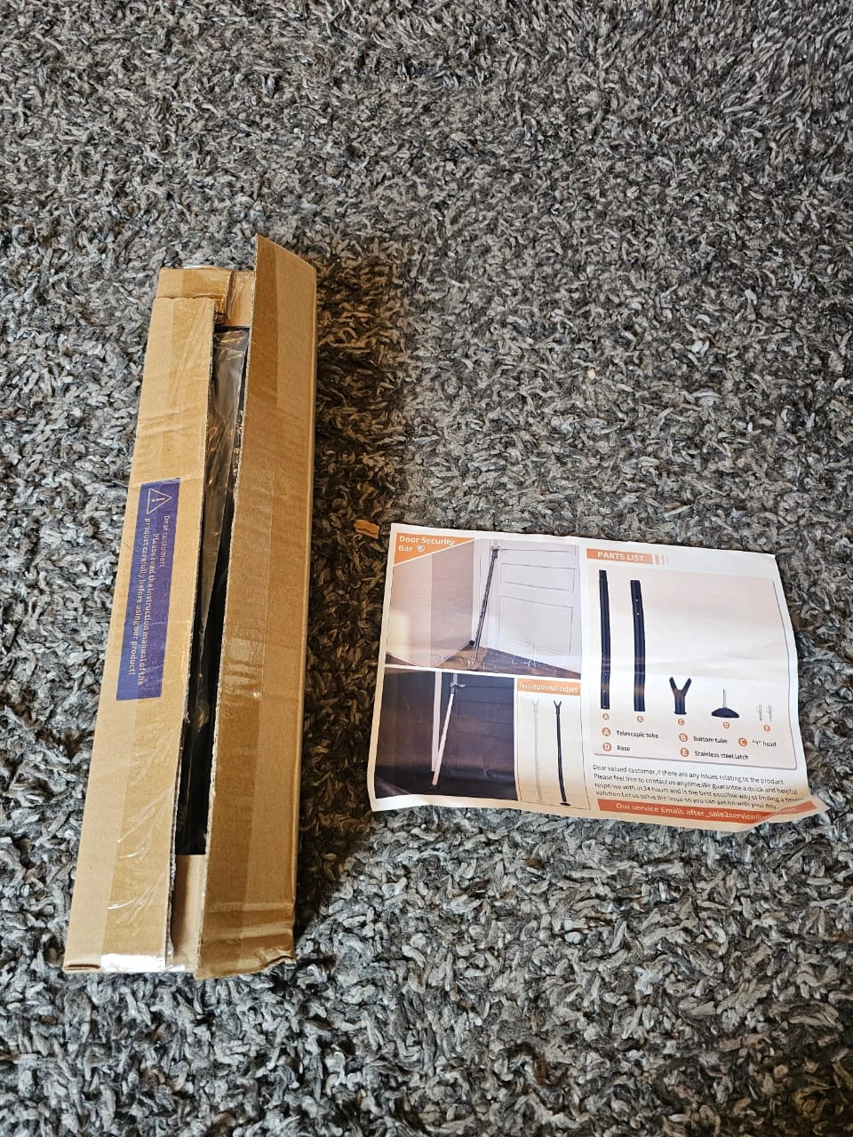 Door Security Adjustable Jammer Bar