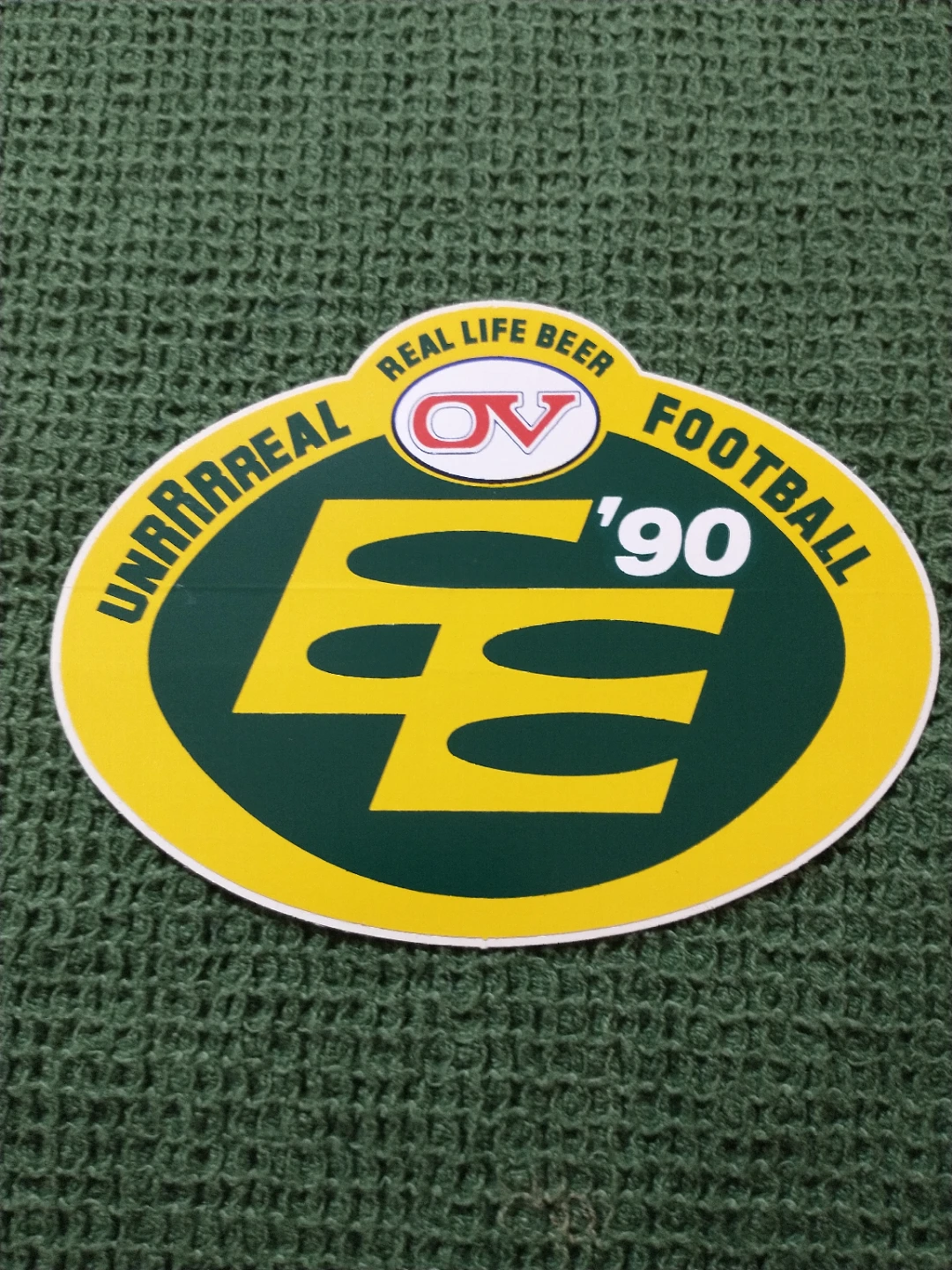 CFL Edmonton Eskimos OV Real Life Beer Football '90 Sticker - photo 2