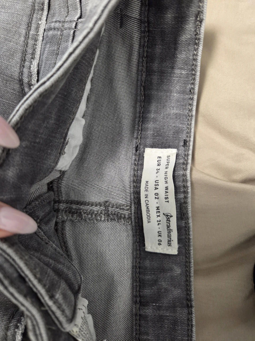 Stradivarius Super High Waist Jeans Grey EUR 34 - photo 2