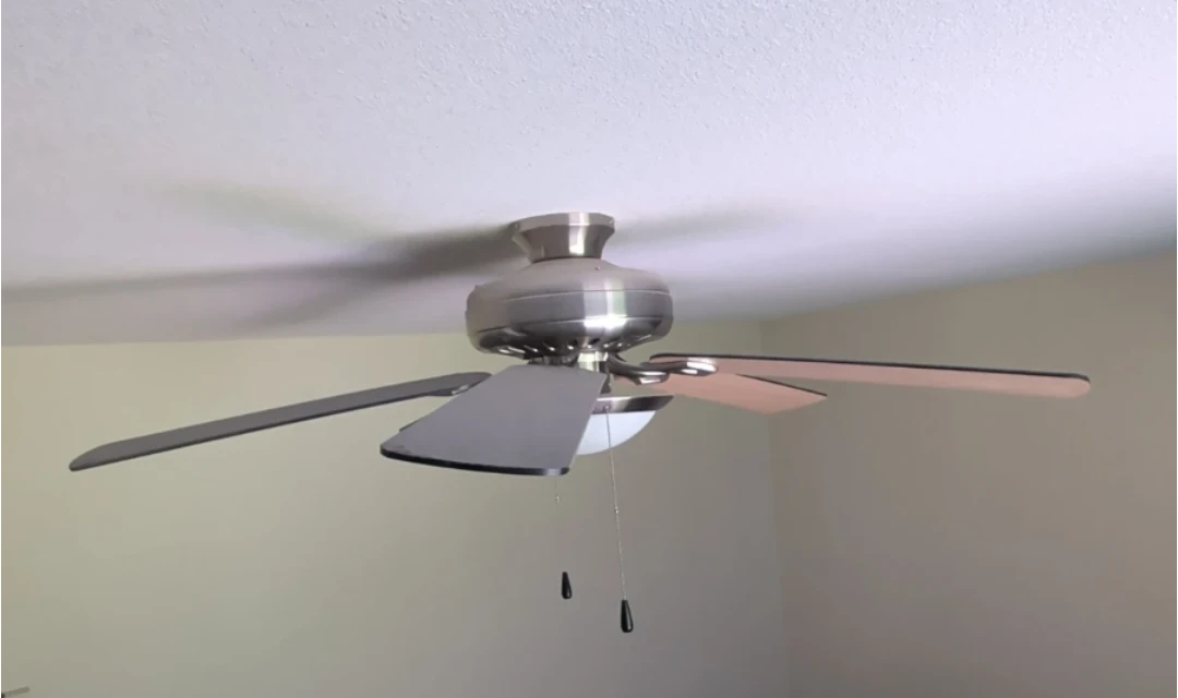 52-Inch Brushed Nickel Ceiling Fan with light kit - photo 5