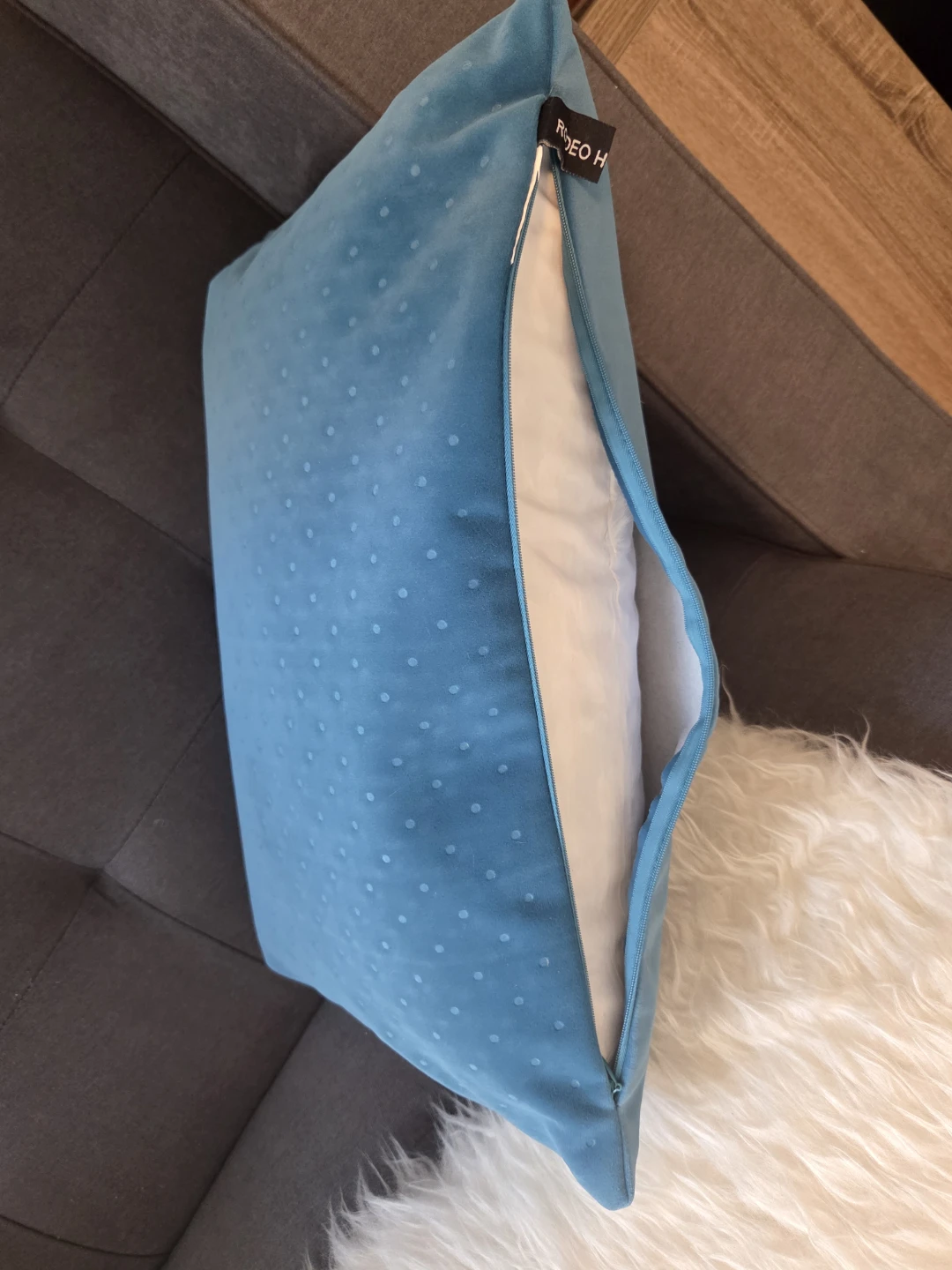 Rodeo Home Blue Velour Pillow - photo 4