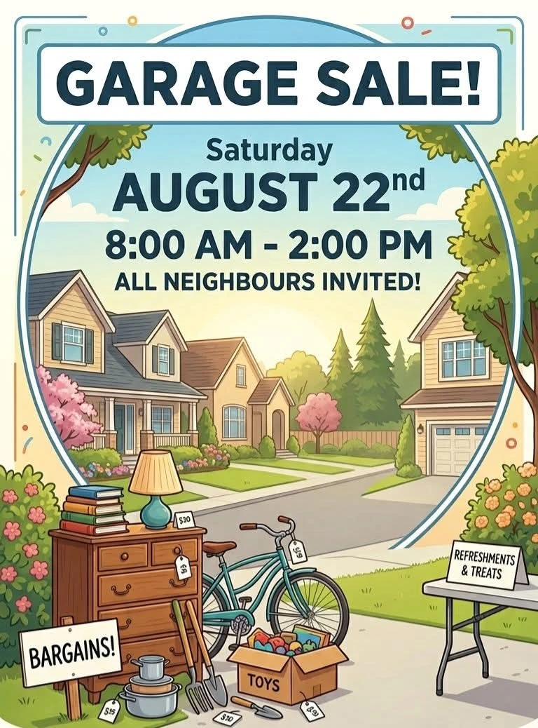 Garage Sale - Saturday, August 22nd