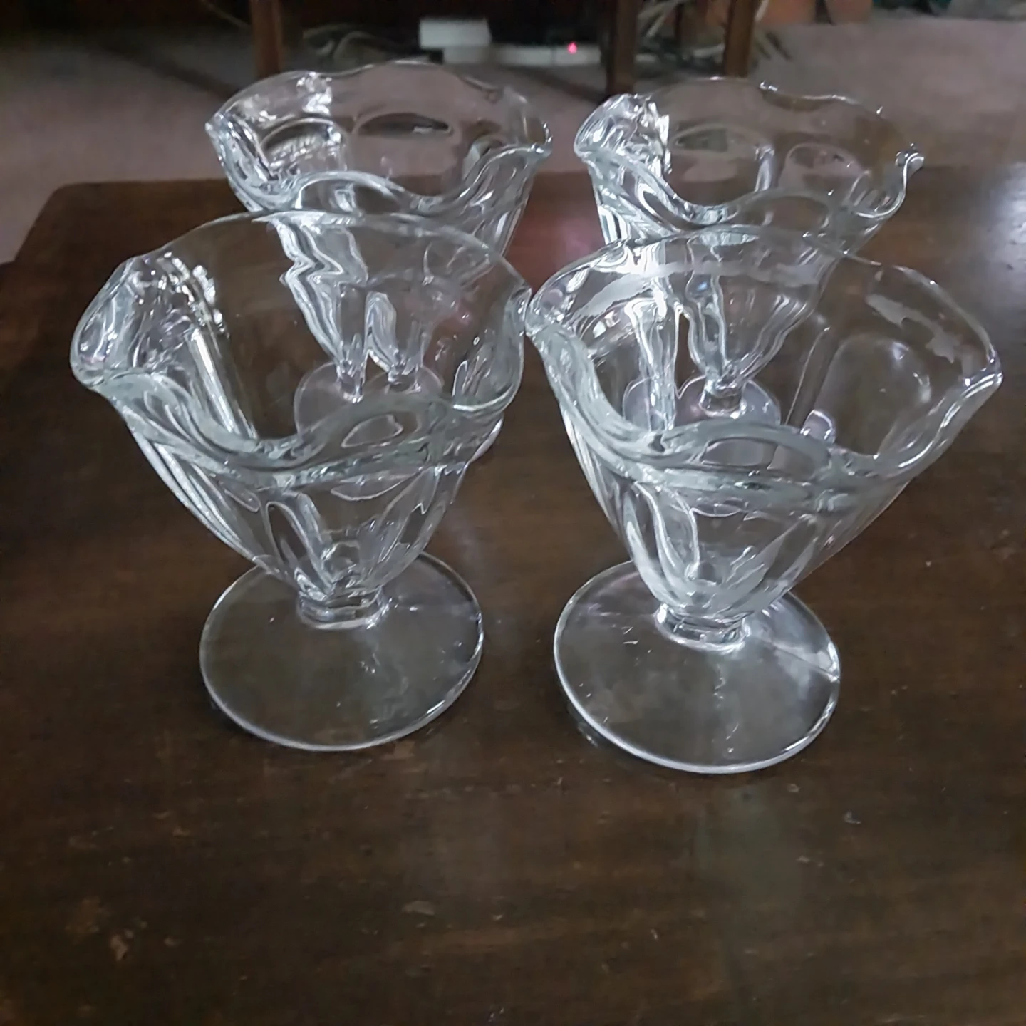Set of 4 Glass Dessert Bowls