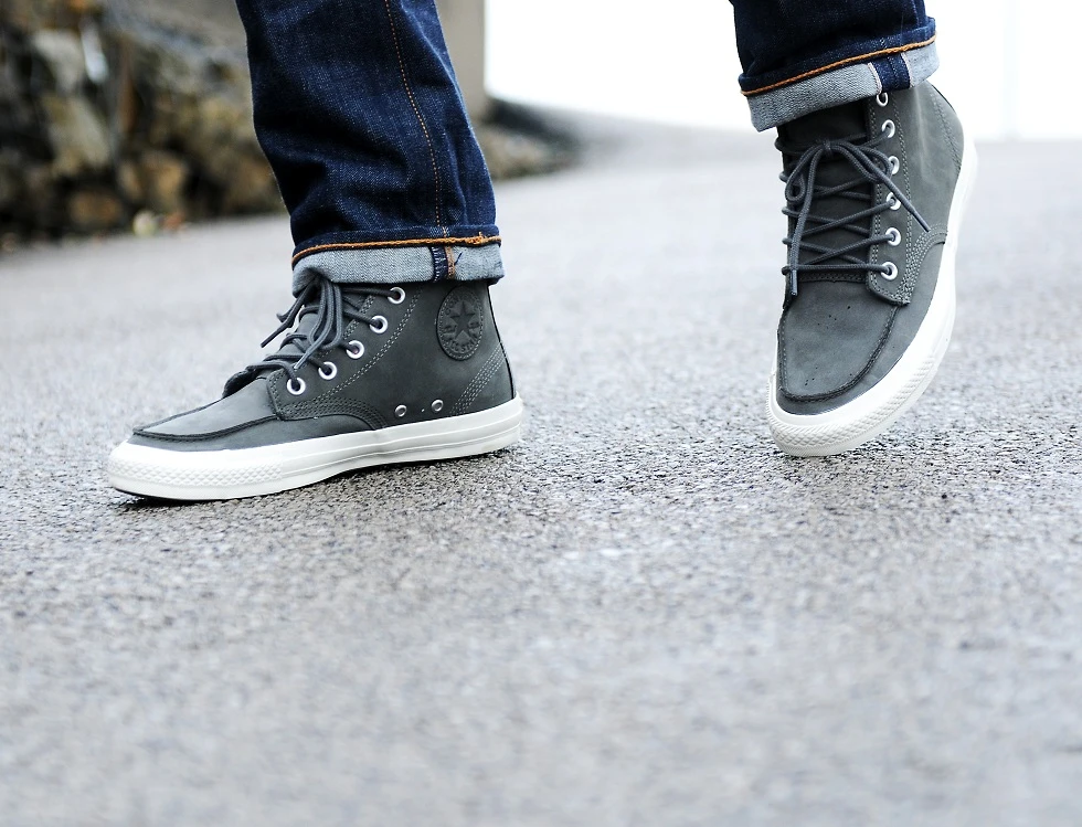 Converse All Star Moc-Toe Grey NuBuck Leather Hi Boots. Men's 11 - photo 5