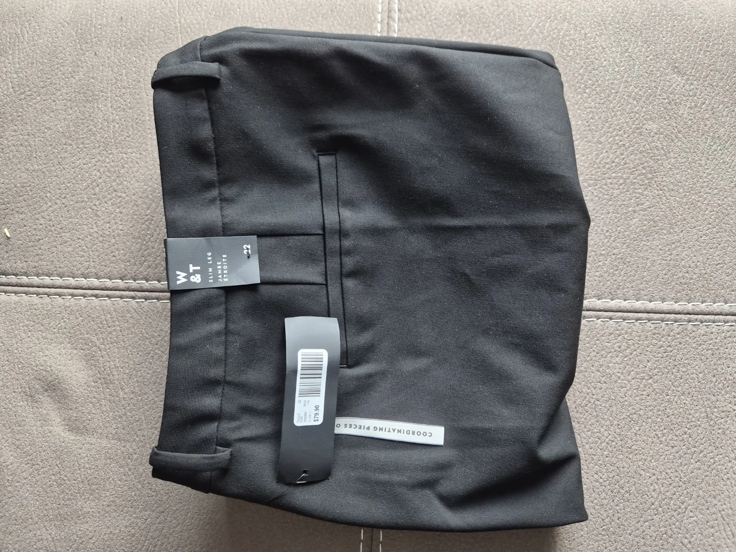 W & T Black Slim Leg Pants Size 22 - photo 4