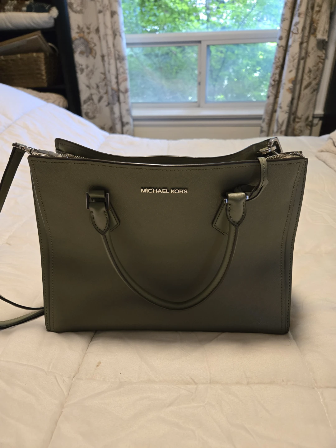 Michael Kors Satchel Handbag - Olive Green - photo 2